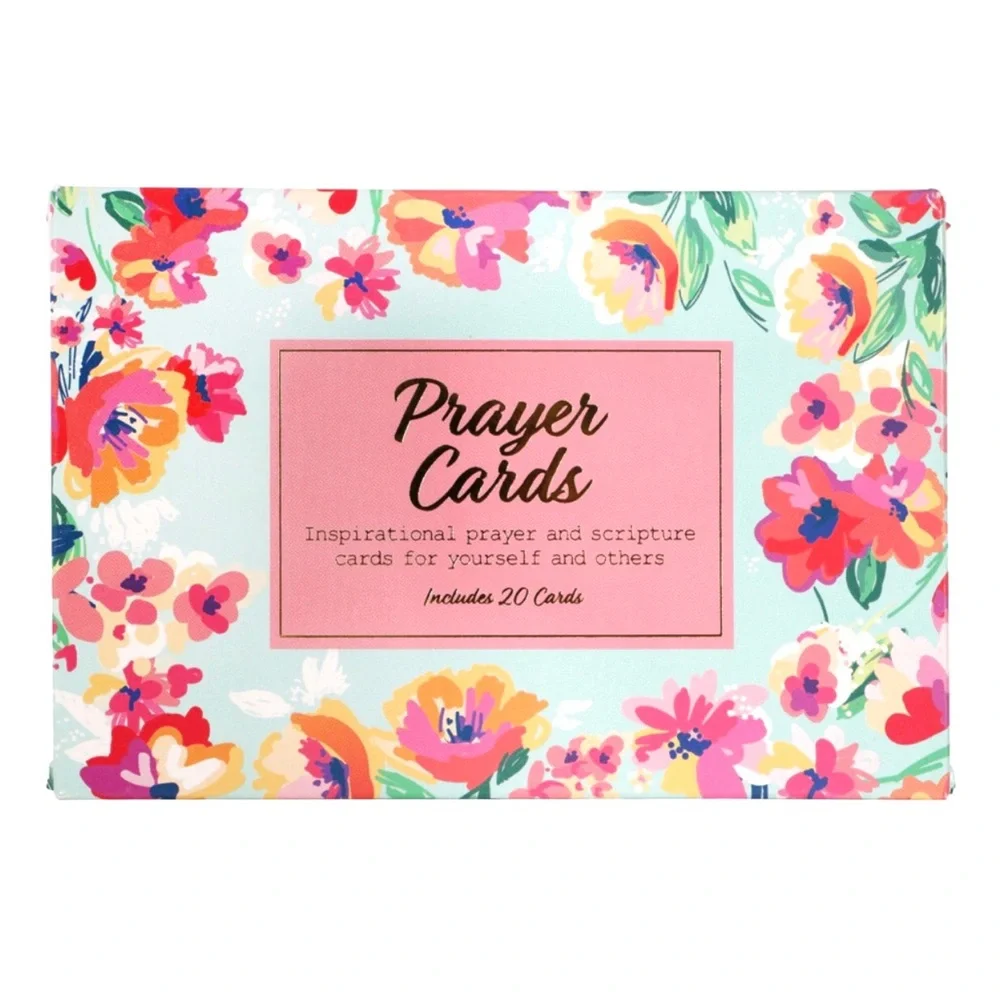 Christian Floral Prayer Cards, 2 Sets (20 ct ea)